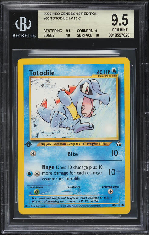 totodile pokemon card price - (81) Big Bite The Defending Pokemon cant retreat during your opponents next turn 10 Pokemon Single Card NEO GENESIS