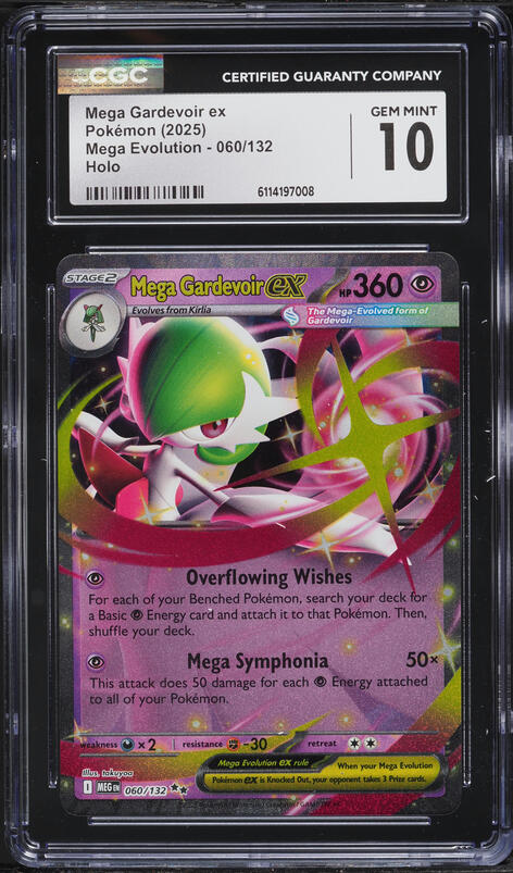 2025 Pokemon Mega Evolution Holo Mega Gardevoir ex #60 CGC 10 GEM MINT