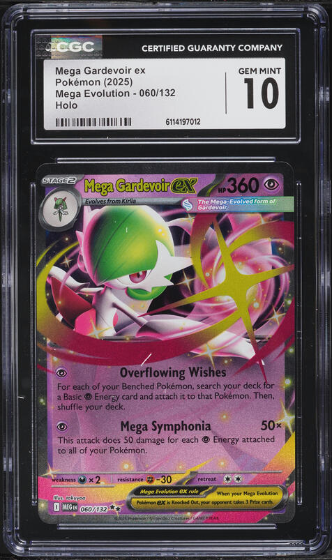 2025 Pokemon Mega Evolution Holo Mega Gardevoir ex #60 CGC 10 GEM MINT