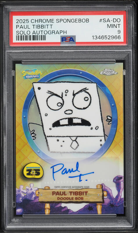 2025 Topps Chrome Spongebob 25th Anniversary Solo Paul Tibbitt