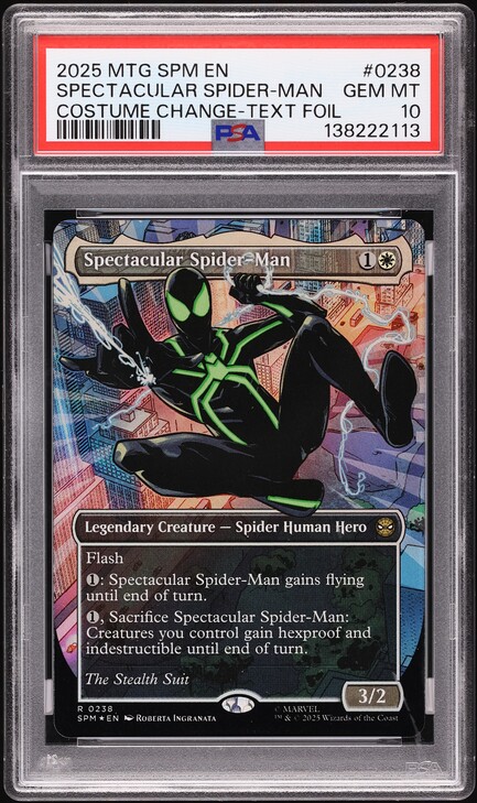 spectacular spiderman mtg card 2025 MTG Magic Spider-Man 0241 Spectacular Spiderman Borderless Textur