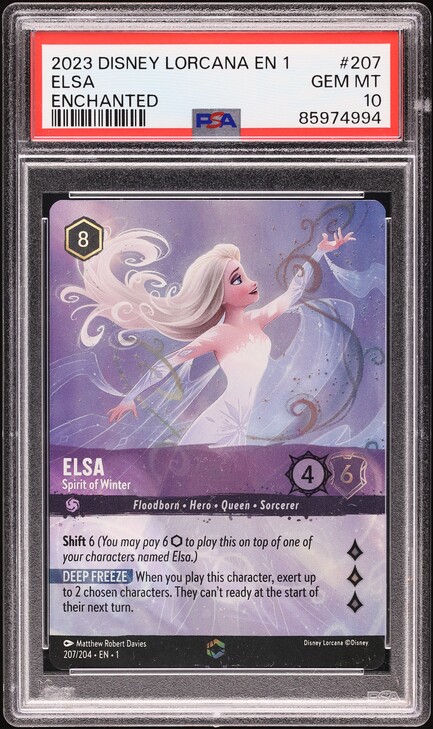 2025 Disney Lorcana Promo Gift Box Glimmer Foil Elsa #6 CGC 9.5