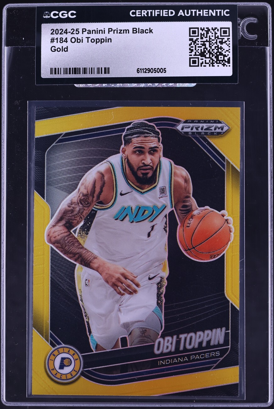 2024 Panini Prizm Black Gold Obi Toppin /10 #184 CGC AUTH