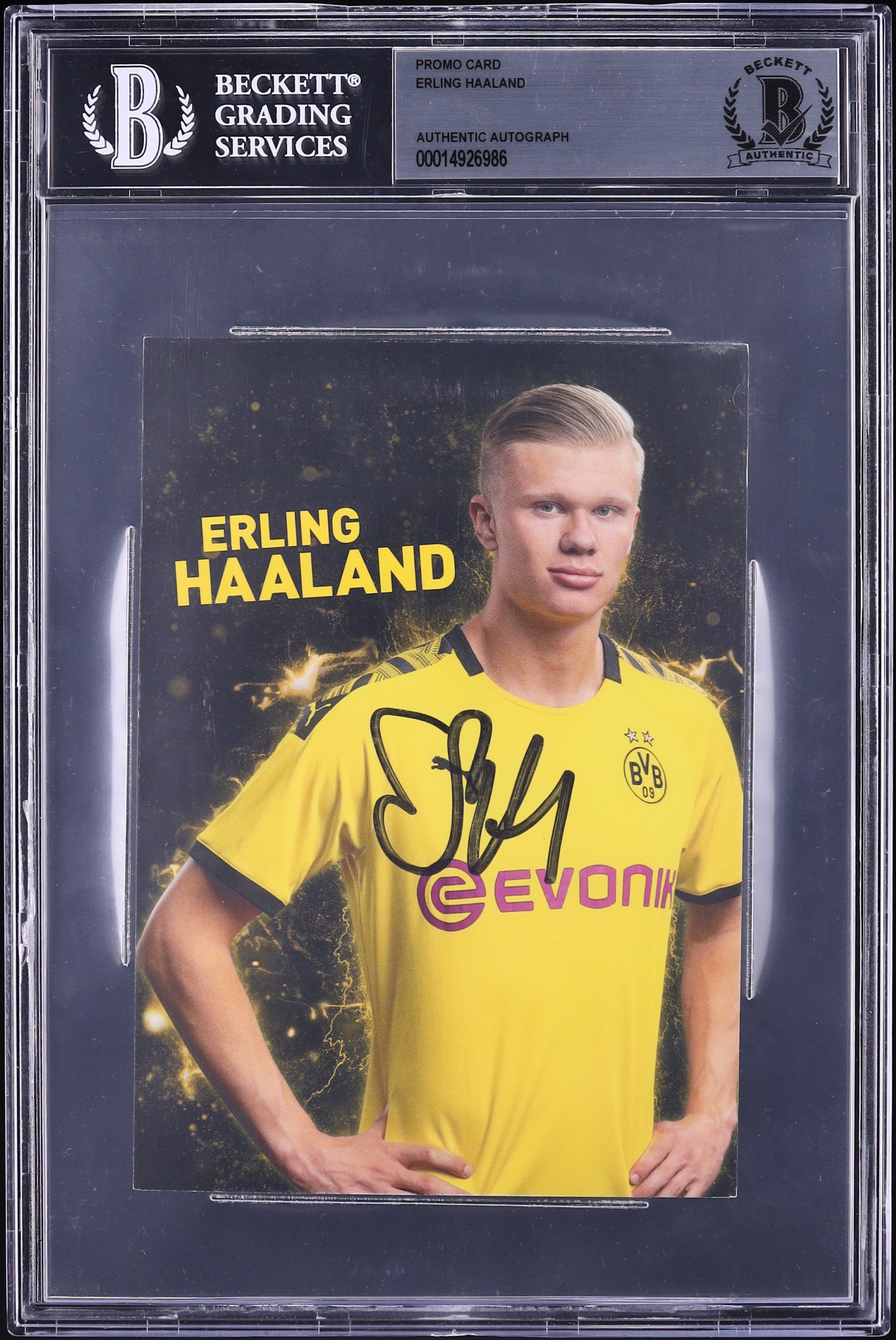 Erling Haaland Signed Autographed Promo Card AUTO BAS BGS AUTH on