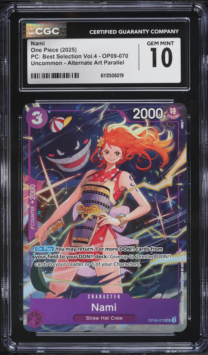 2025 One Piece Premium Best Selection Vol 4 Alt Art Nami #OP09-070