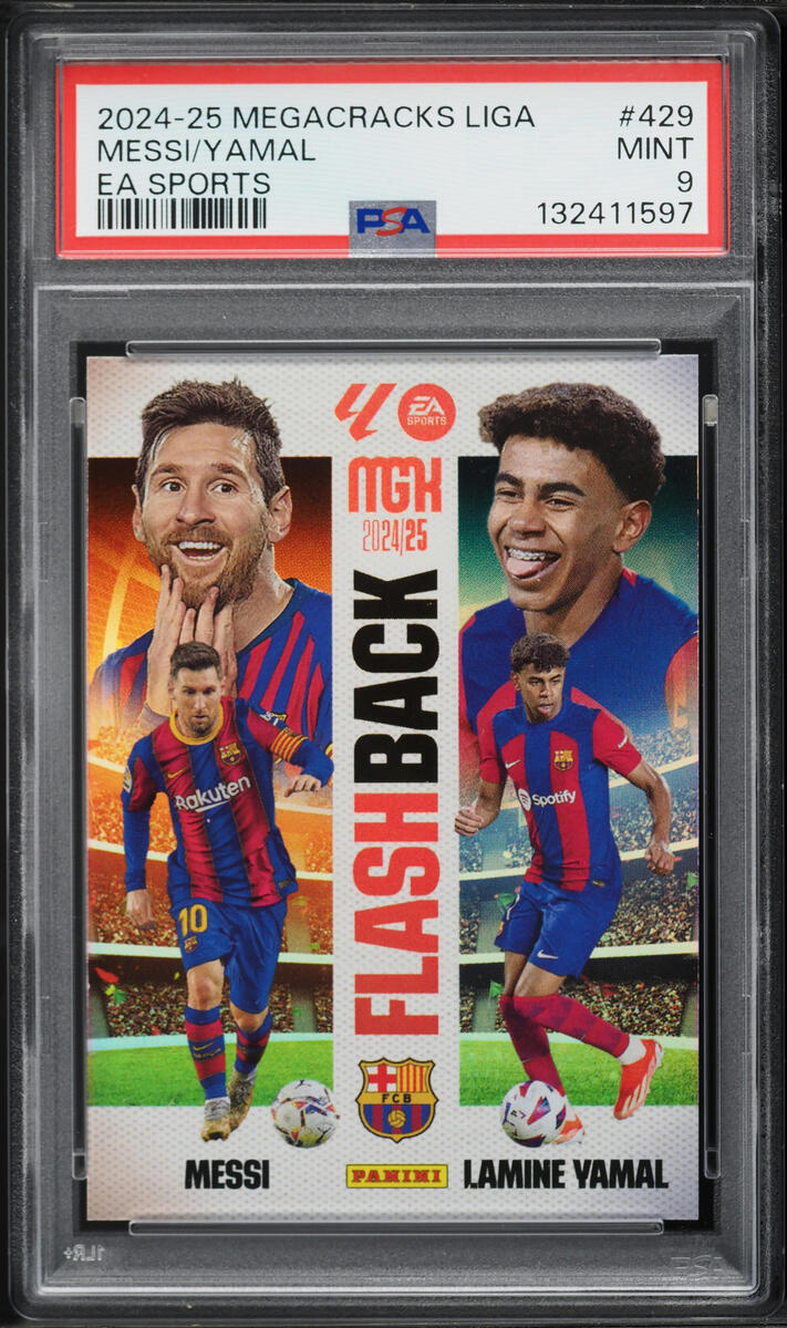 2024 Panini Megacracks LaLiga EA Sports Lionel Messi Lamine Yamal #429 PSA 9 MINT