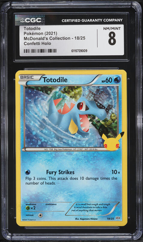 2007 Pokemon Mysterious Treasures Totodile #106 CGC 8 NM-MT on Fanatics Collect 2007 Pokemon Mysterious Treasures Totodile #106 CGC 8 NM-MT on Fanatics Collect