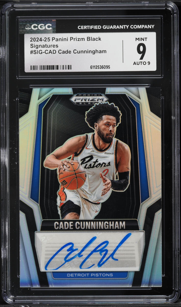 2024 Panini Prizm Black Cade Cunningham AUTO #SIG-CAD CGC 9 MINT