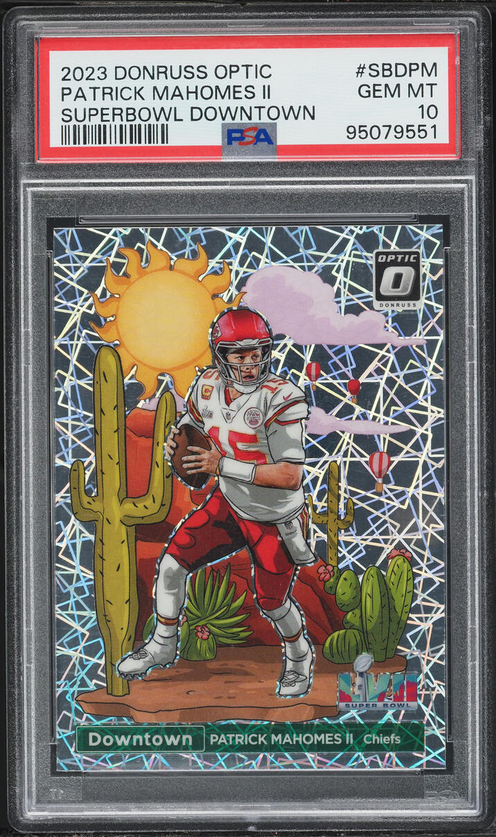 2023 Donruss Optic Super Bowl Downtown Patrick Mahomes II #SBD-PM PSA 10 GEM MINT