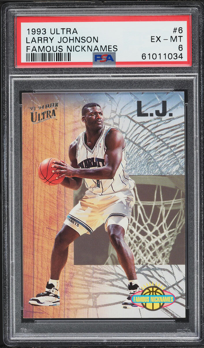 1993 Ultra Famous Nicknames Larry Johnson #6 PSA 6 EXMT