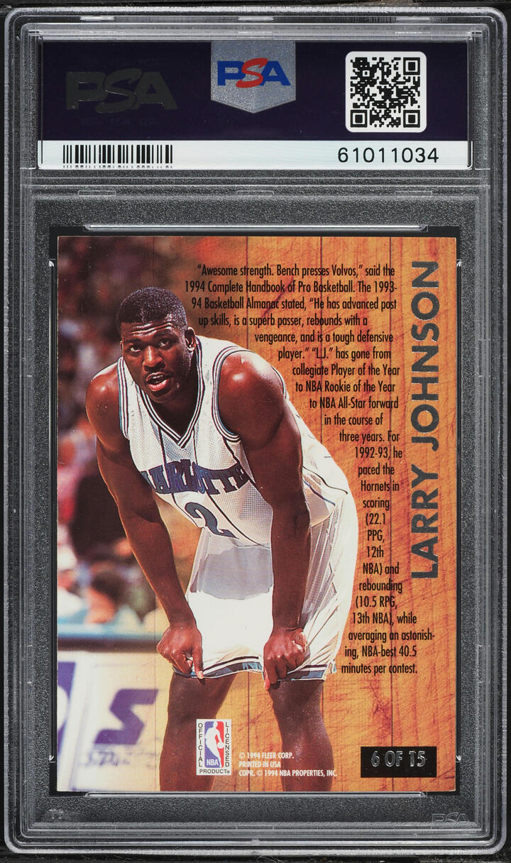 1993 Ultra Famous Nicknames Larry Johnson #6 PSA 6 EXMT