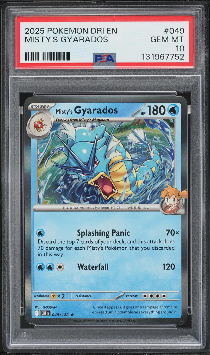 2025 Pokemon Scarlet & Violet Destined Rivals Holo Misty's Gyarados #49 PSA 10 GEM MINT