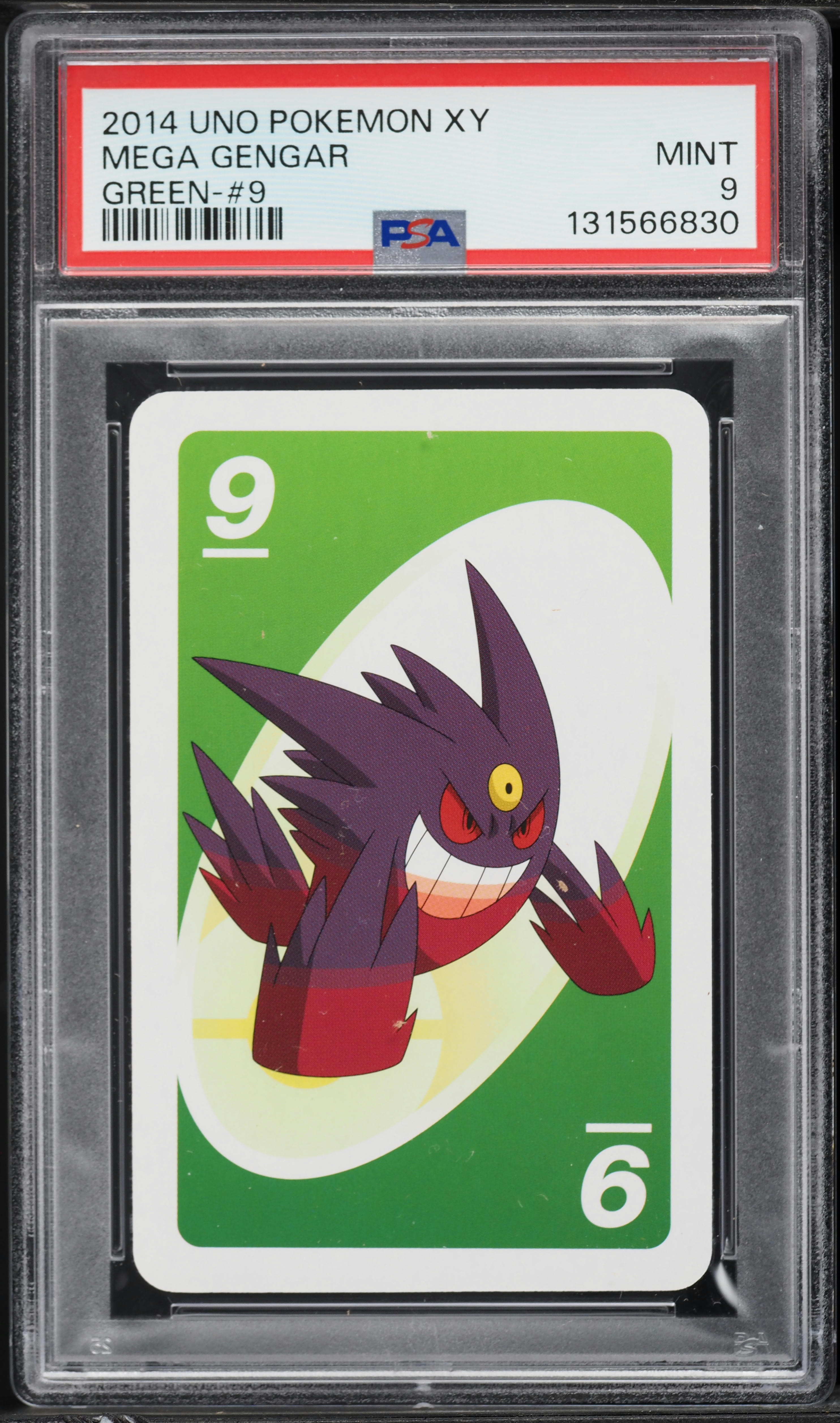 2014 Pokemon Japanese Playing Cards XY UNO Green 9 Mega Gengar PSA