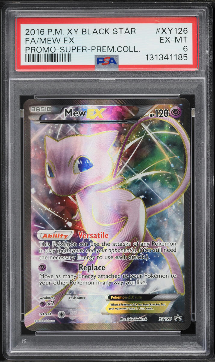 2016 Pokemon XY Promo Premium Collection Full Art Mew EX #XY126 PSA 6 EXMT