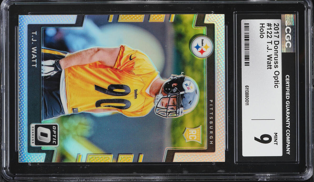 2017 Donruss Optic Holo T.J. Watt ROOKIE #122 CGC 9 MINT - Main Image