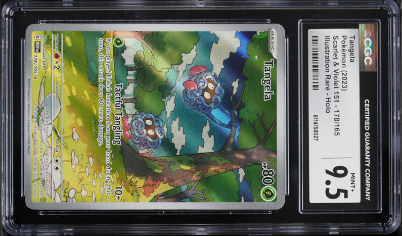 2023 Pokemon Scarlet & Violet 151 IR Tangela #178 CGC 9.5 MINT+