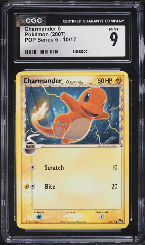 2007 Pokemon POP Series 5 Charmander #10 CGC 9 MINT