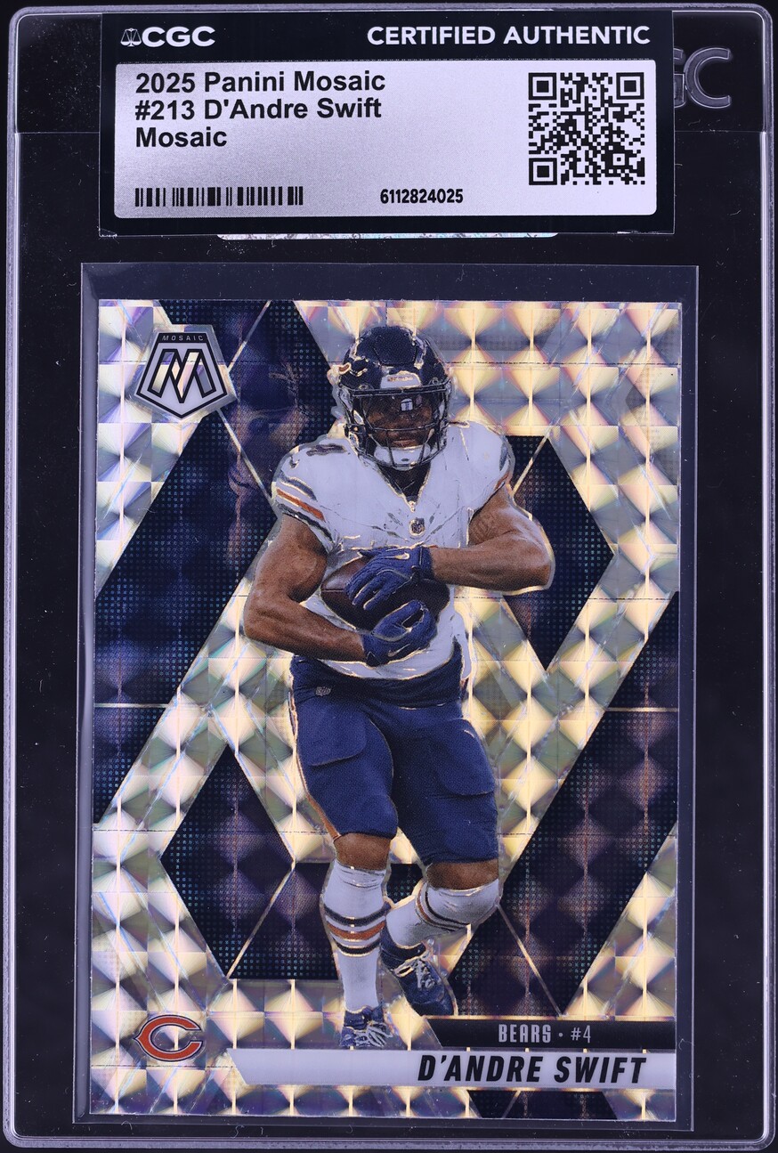2025 Panini Mosaic Prizm D'Andre Swift #213 CGC AUTH on Fanatics