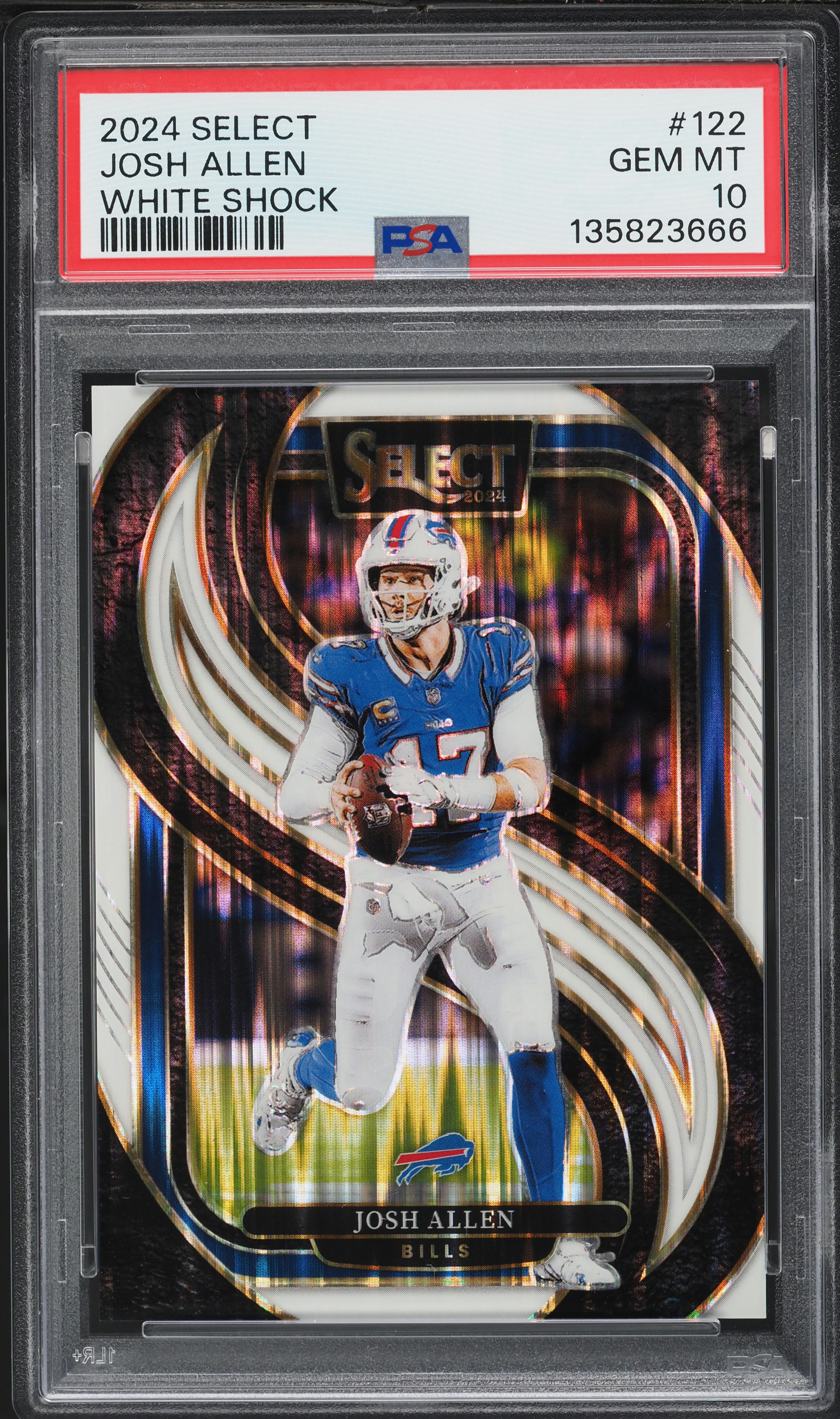 2024 Select Premier Level White Shock Josh Allen /199 #122 PSA 10 