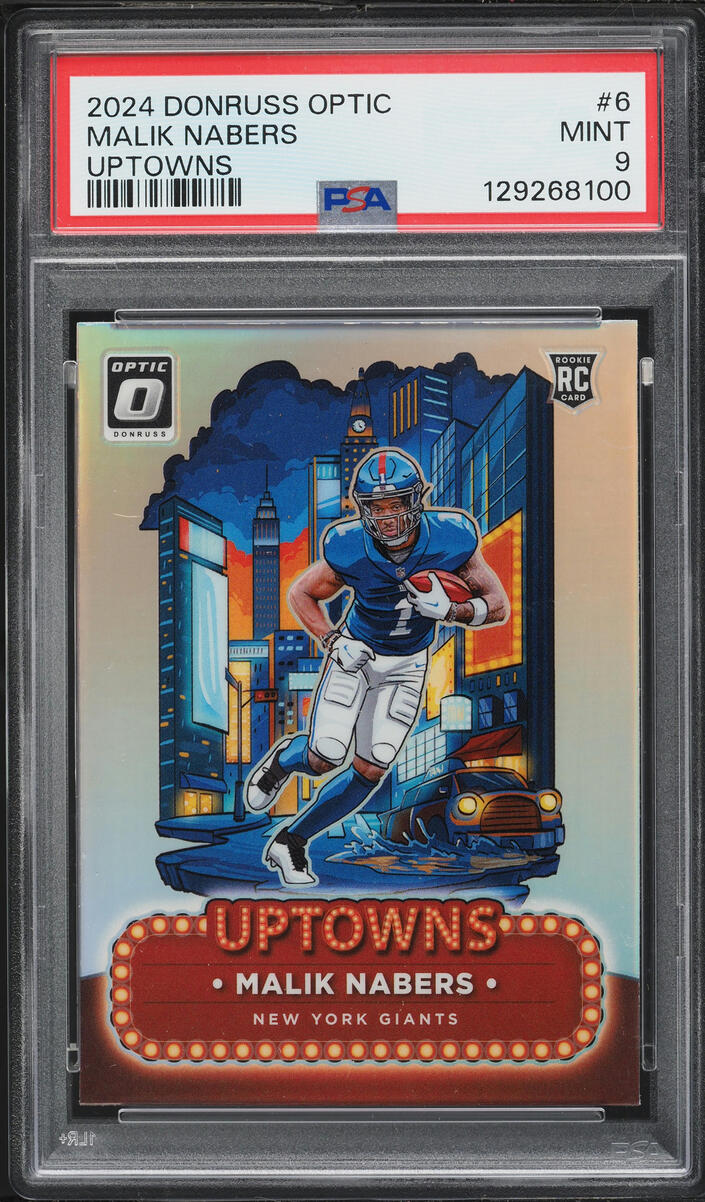 2024 Donruss Optic Uptowns Malik Nabers ROOKIE #6 PSA 9 MINT