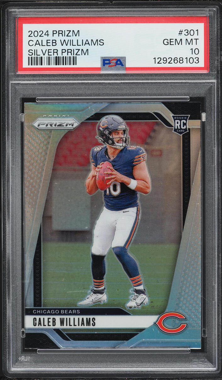 2024 Panini Prizm Silver Caleb Williams ROOKIE #301 PSA 10 GEM MINT