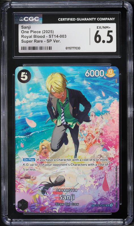2024 One Piece Japanese Royal Blood Alt Art SP Sanji #ST14-003 PSA