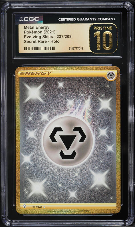 2021 Pokemon Sword & Shield Evolving Skies SEC Metal Energy #237 CGC 10 PRISTINE