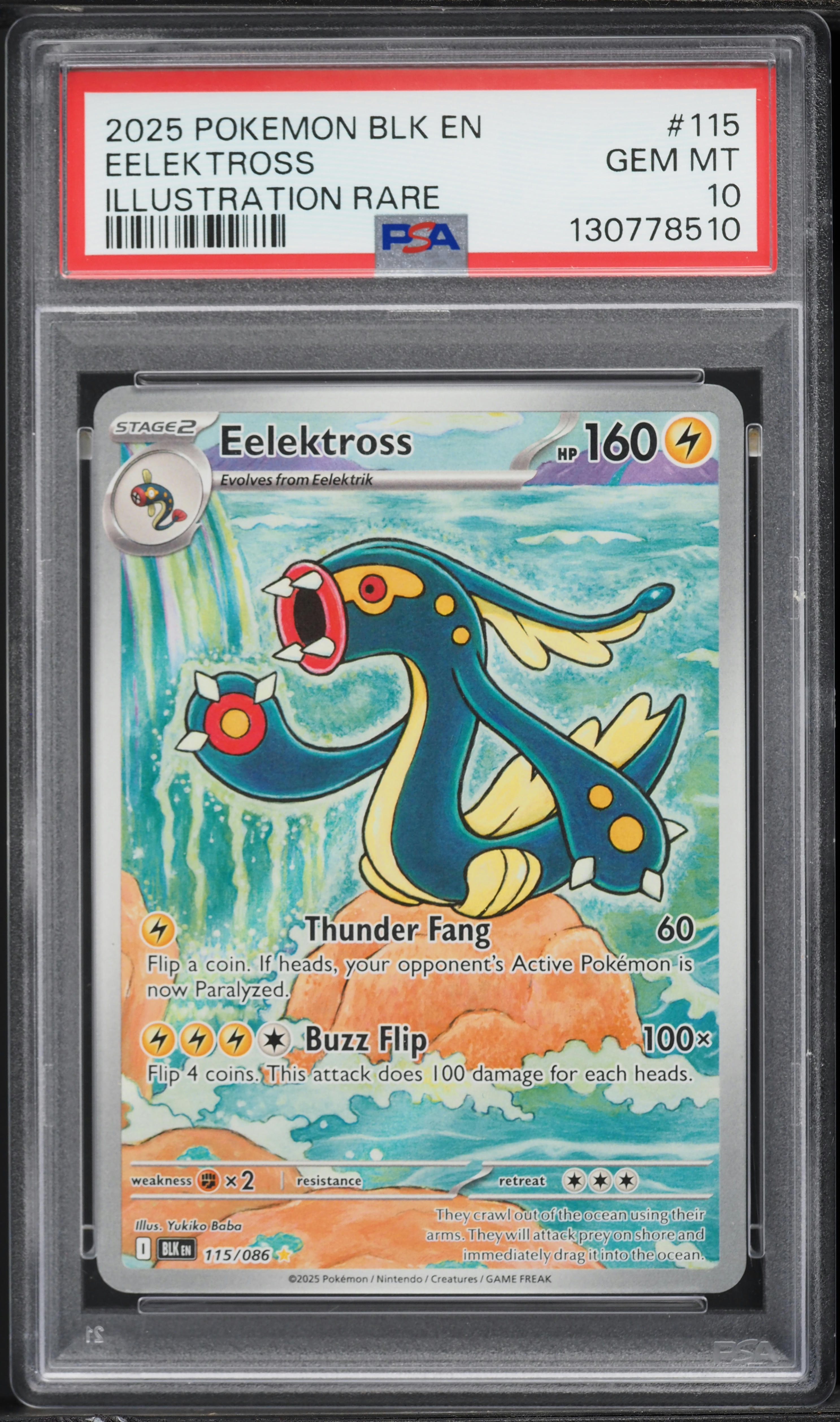 2025 Pokemon Scarlet & Violet Black Bolt IR Eelektross #115 PSA 10 GEM MINT  on Fanatics Collect