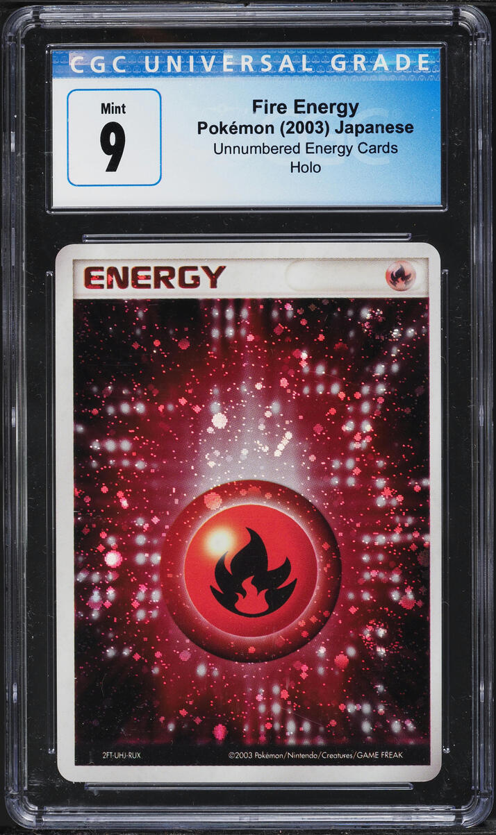 2003 Pokemon Japanese Unnumbered Energy Cards Holo Fire Energy CGC 9 MINT  on Fanatics Collect