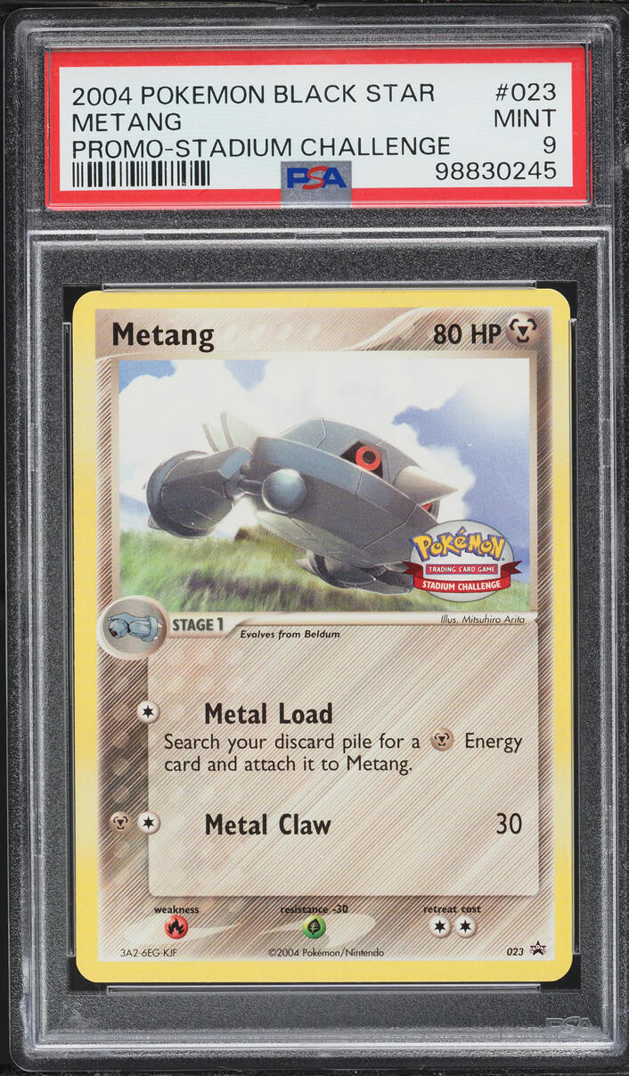 2004 Pokemon Black Star Promo Stadium Challenge Metang #23 PSA 9 MINT