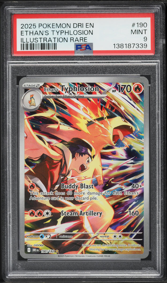 2025 Pokemon Scarlet & Violet Destined Rivals IR Ethan's Typhlosion #190 PSA 9 MINT