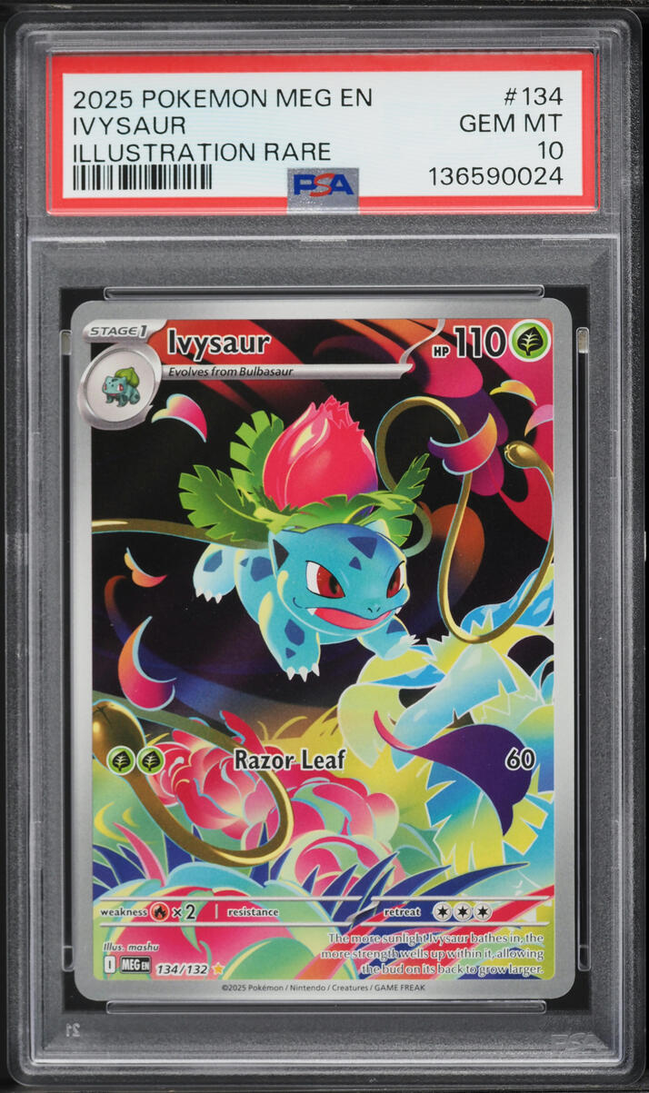 2025 Pokemon Mega Evolution IR Ivysaur #134 PSA 10 GEM MINT