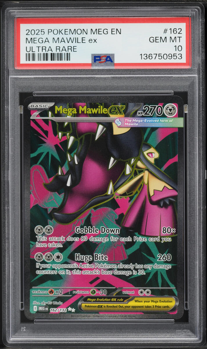 2025 Pokemon Mega Evolution Full Art Mega Mawile Ex #162 PSA 10 GEM MINT