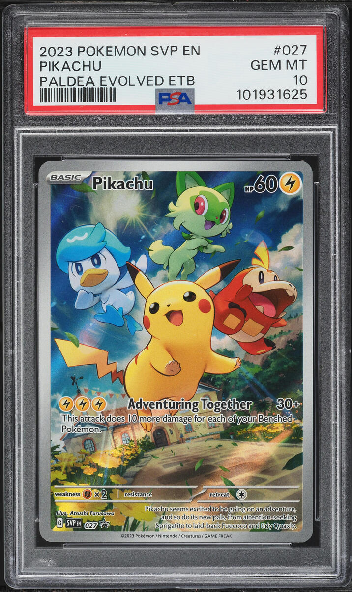 2023 Pokemon Scarlet & Violet Promo Paldea Evolved ETB Full Art Pikachu #27 PSA 10 GEM MINT