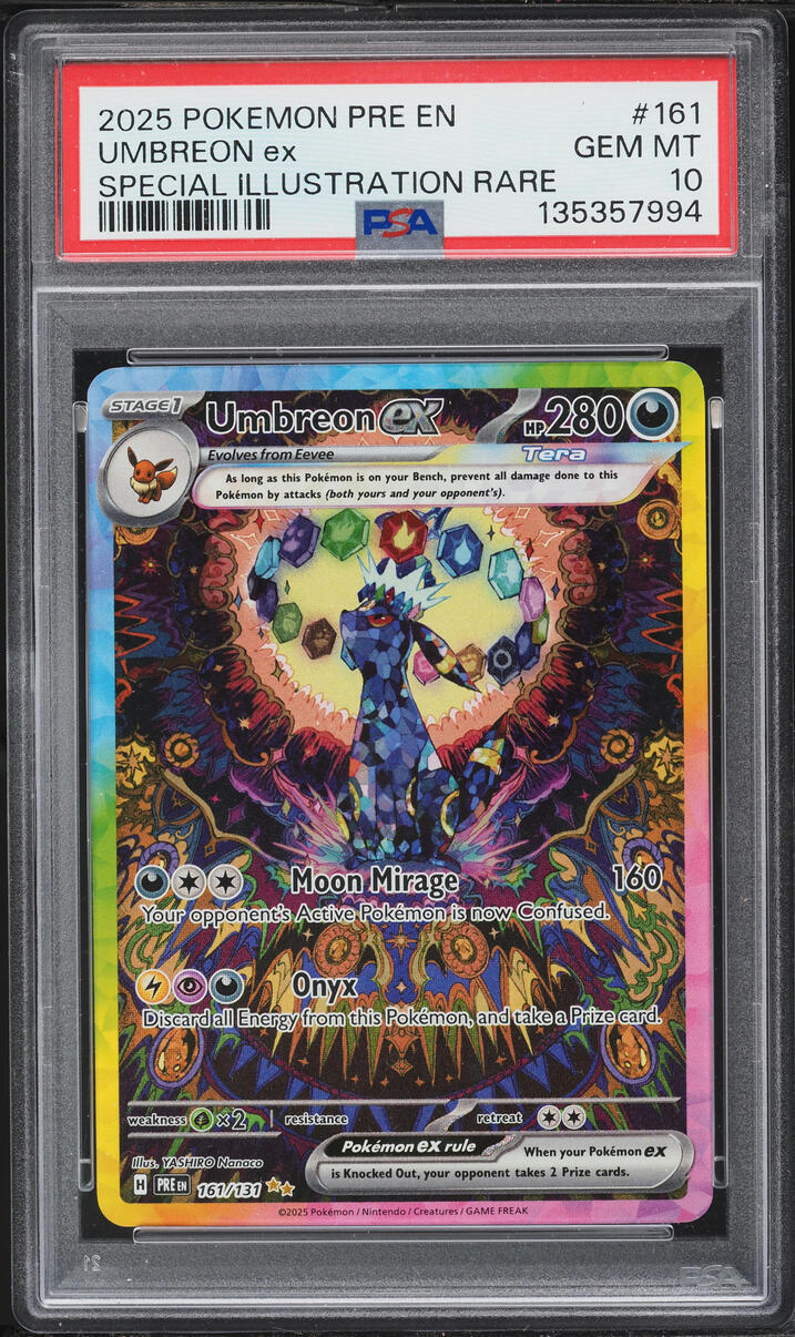 2025 Pokemon Scarlet & Violet Prismatic Evolutions SIR Umbreon EX