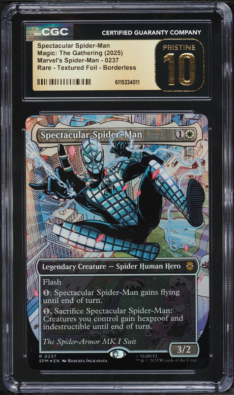 2025 Magic The Gathering Marvel's Textured Foil Borderless Spectacular  Spider-Man CGC 10 on Fanatics Collect