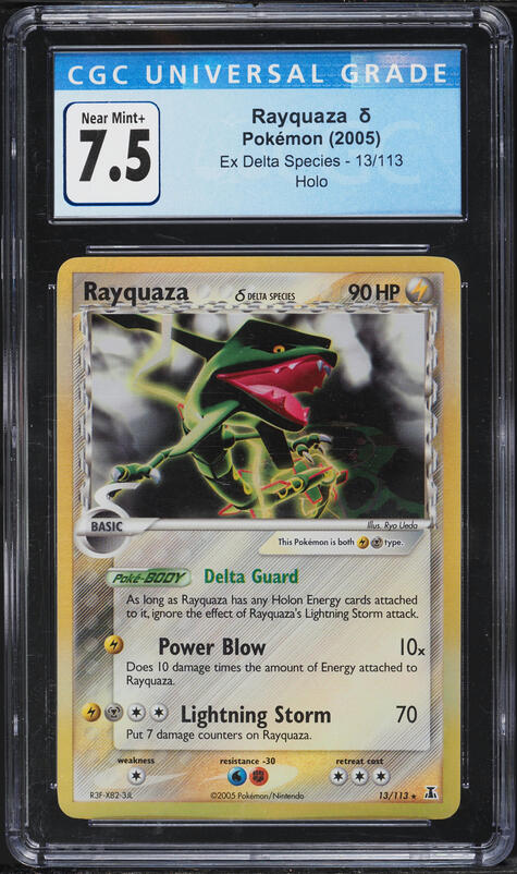 2005 Pokemon EX Delta Species Holo Rayquaza #13 CGC 9 MINT on Fanatics Collect 2005 Pokemon EX Delta Species Holo Rayquaza #13 CGC 9 MINT on Fanatics Collect