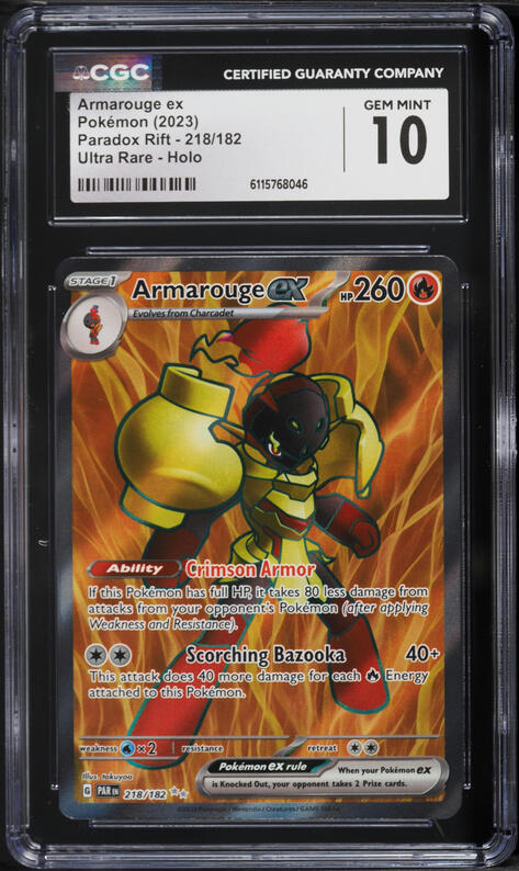 armarouge pokemon card ex 2023 SV4a Shiny Treasure Holo #034/190 Wx2 / None / 2 SV04 Pokemon Armarouge ex 218/182 PSA