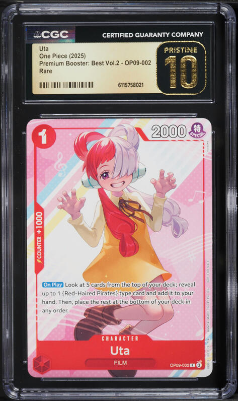 2024 One Piece Premium Collection Alt Art SR Uta #ST08-002 CGC 10