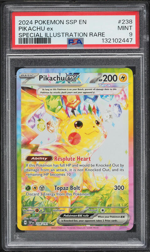 2024 Pokemon Scarlet & Violet Surging Sparks SIR Pikachu EX #238