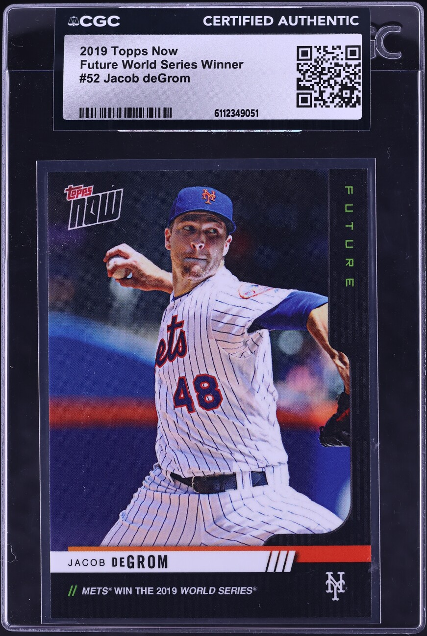 2019 Topps Now Future World Series Winner Jacob deGrom #52 CGC AUTH