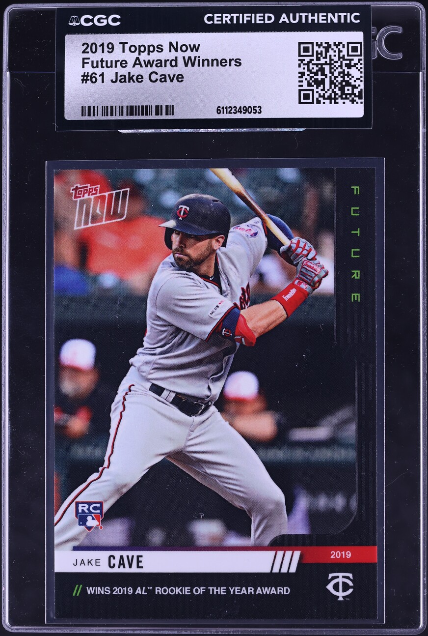 2019 Topps Now Future Award Winners Jake Cave ROOKIE #61 CGC AUTH