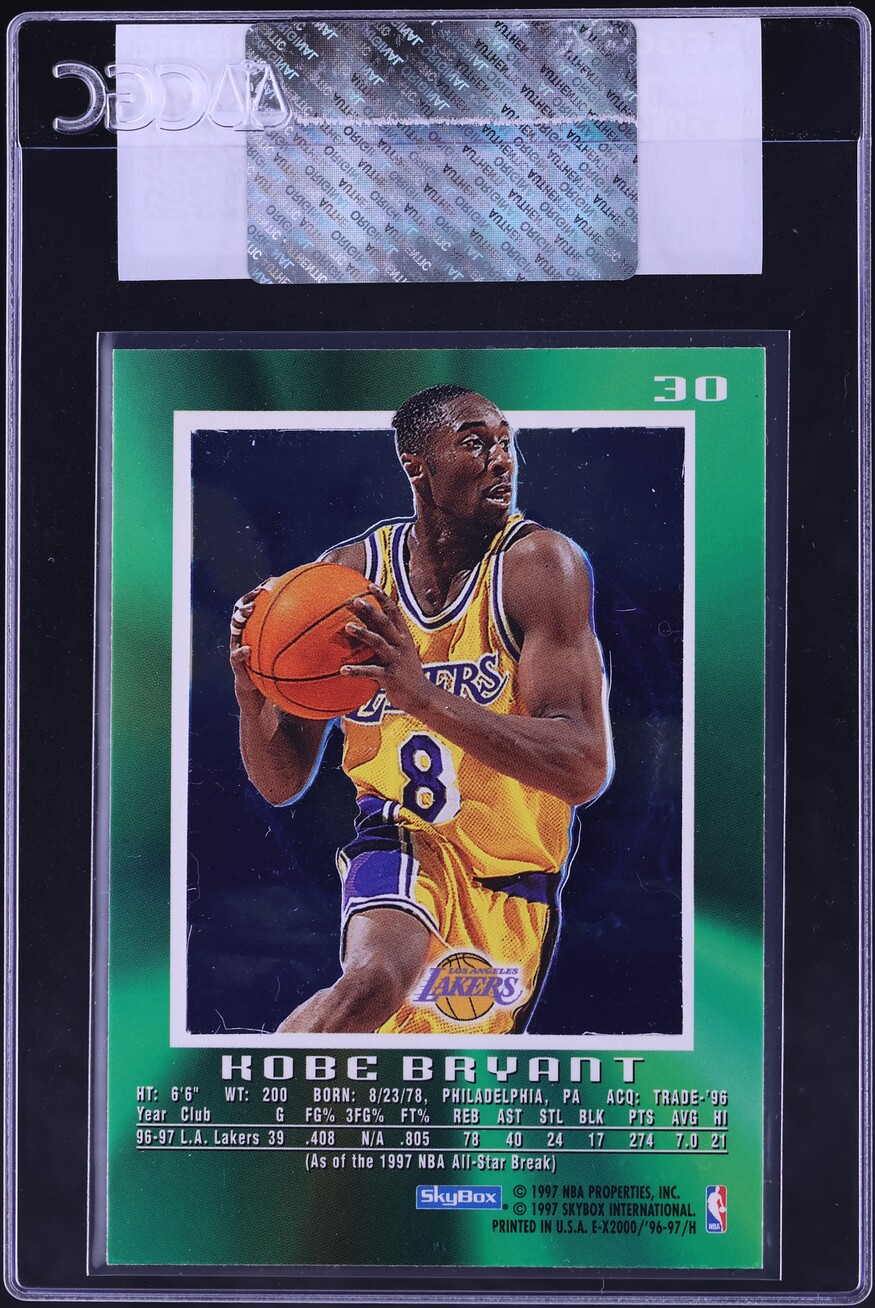 1996 Skybox E-X 2000 Kobe Bryant ROOKIE #30 CGC AUTH