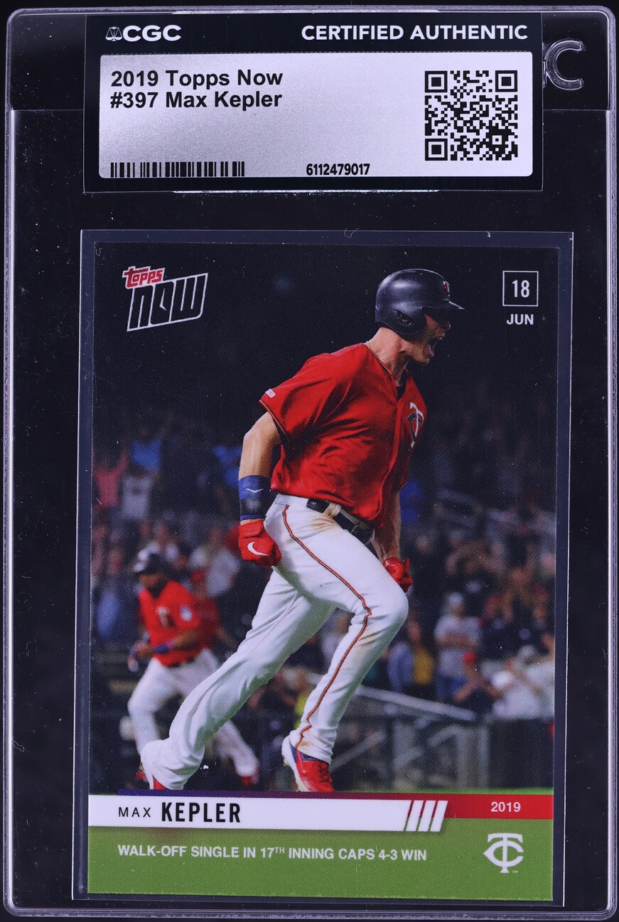 2019 Topps Now Max Kepler #397 CGC AUTH