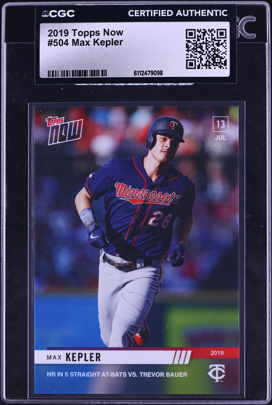 2019 Topps Now Max Kepler #504 CGC AUTH