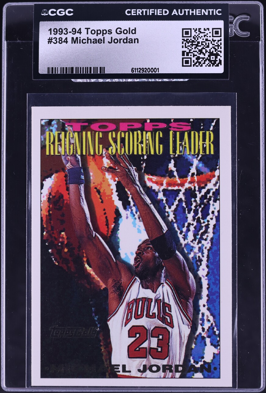 1993 Topps Gold Michael Jordan #384 CGC AUTH