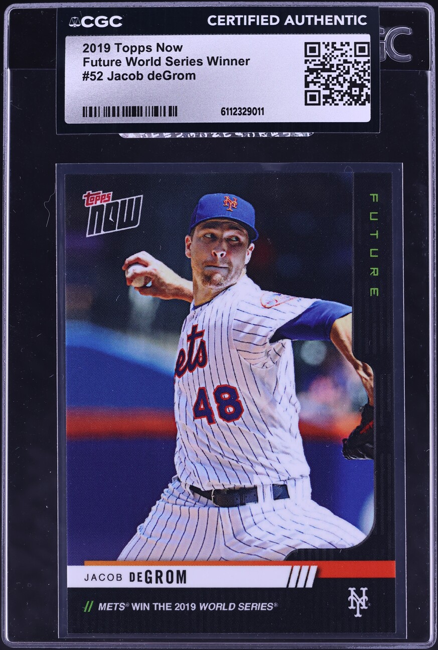 2019 Topps Now Future World Series Winner Jacob DeGrom #52 CGC AUTH