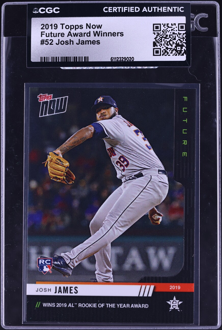 2019 Topps Now Future Award Winners Josh James ROOKIE #52 CGC AUTH