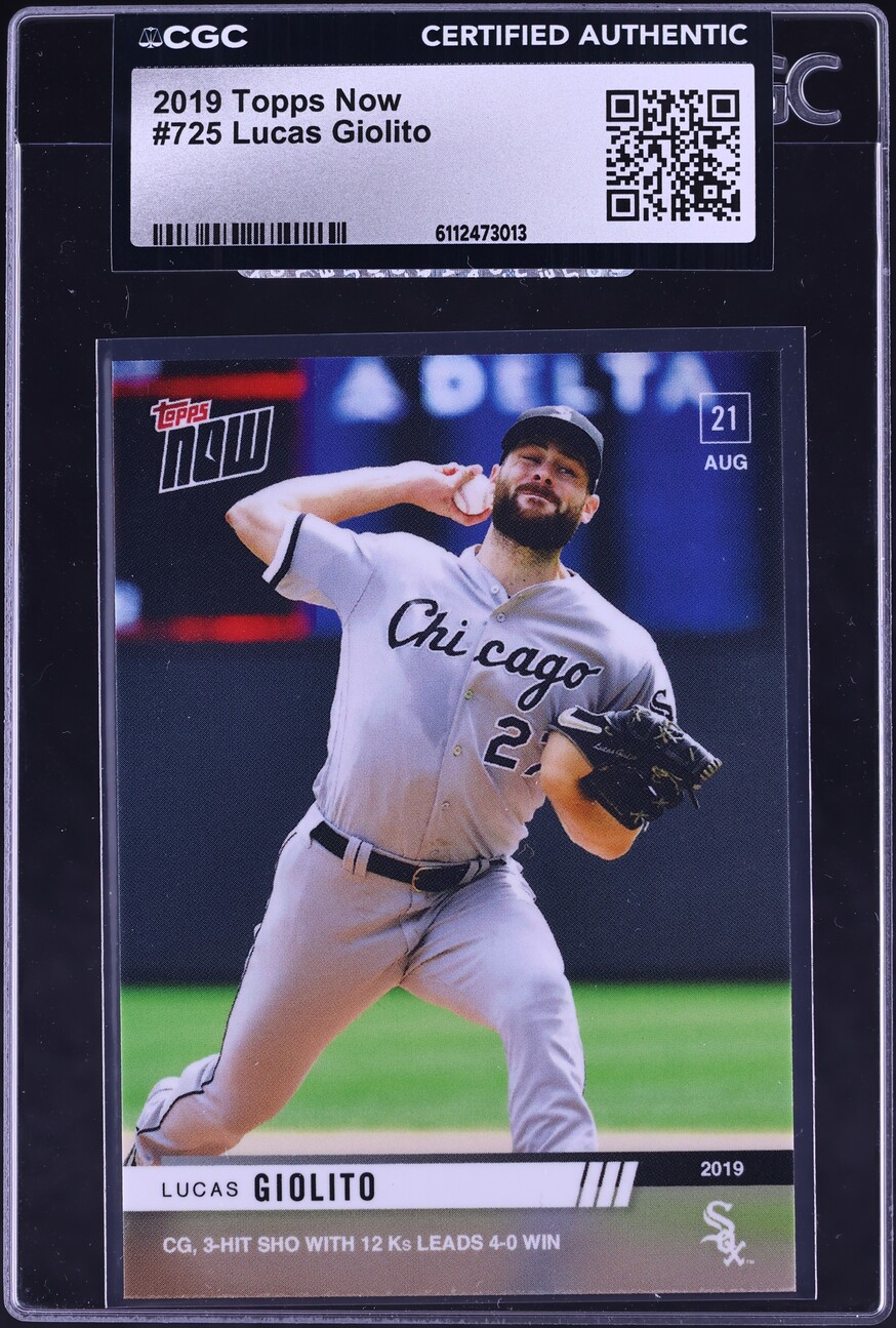 2019 Topps Now Lucas Giolito #725 CGC AUTH
