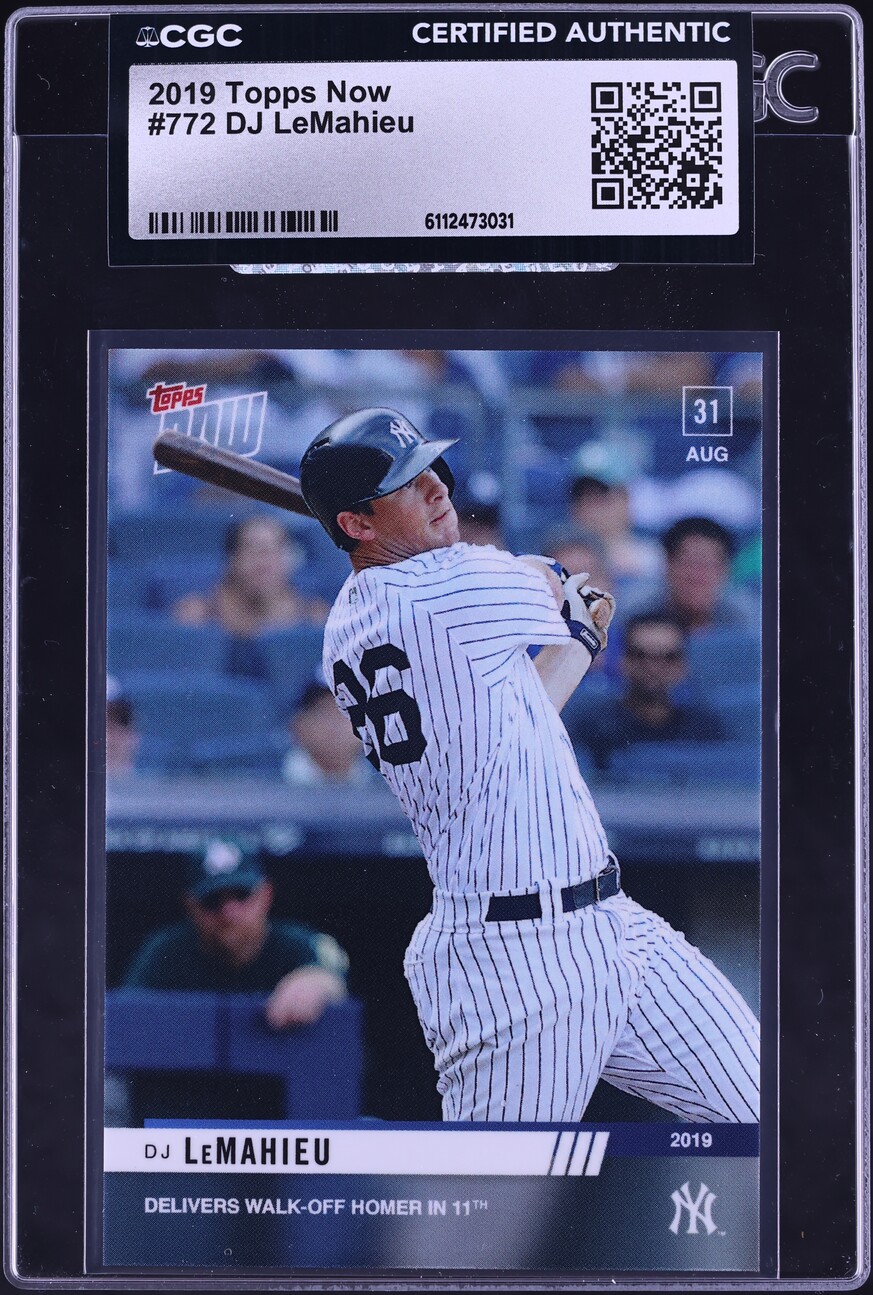 2019 Topps Now DJ LeMahieu #772 CGC AUTH